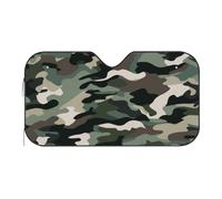Green Grey Black Camo Print Car Windshield Sun Shade
