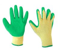 Green Grip Work Gloves 10 Pair Pack Medium to XL Builders Gardeners Size=Medium