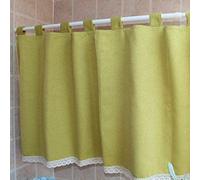 Green Half Door Screen Kitchen Dust Proof Partition Solid Color Short Curtain for Cafe Bathroom Fireplace 1PC (W:180*H:45cm)