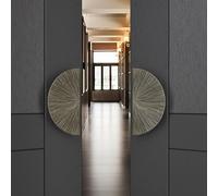 Green Half Moon Barn Door Handle Set 30X20cm Double Sided Glass Door Pulls Hardware Push Pull Handle for Single Door