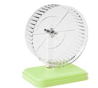 (Green) Hamster Wheel Silent, Hamster Wheel, Non-Slip Running Disc, Quiet Rotating Hamster Wheels, Quiet Hamster Toy, Transparent, Double Stored Pet Small