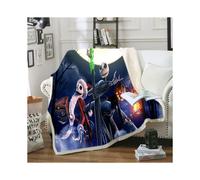 (Green Hand, 130x150cm) The Nightmare Before Christmas Ultra-Soft Double-layer Plush Sofa Throw Blanket