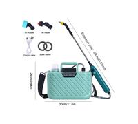 (Green) Handheld Sprayer Bottle USB Rechargeable 2000mAh Electric Sprayer 2 Modes Long Handle with Shoulder Strap Garden Supplies