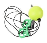 Green Hanging with Suction Cup and Height Adjustment | PU Leather and Foam Build, Double Headed Rebound Cord, for Gloves or Bare Hands, Desk or Wall Mounting
