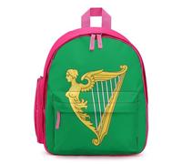 Green Harp Flag of Ireland Cute Backpack Small Daily Daypack Travel Shoulder Bag with Adjustable Strap Funny Graphic