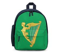 Green Harp Flag of Ireland Cute Backpack Small Daily Daypack Travel Shoulder Bag with Adjustable Strap Funny Graphic