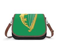 Green Harp Flag of Ireland Women's Crossbody Bag Fashion Shoulder Handbags Message Tote Bag with Adjustable Strap