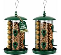 "green Haven 2 Pack 3-In-1 Bird Feeder And Fat Ball Feeder, Hanging "