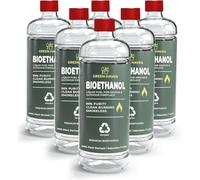 GREEN HAVEN 6L Premium Bioethanol Fuel for Fireplace - Bio Ethanol Liquid Fuel for Fires Pits, High Purity Clean Burning Liquid Indoor and Outdoor