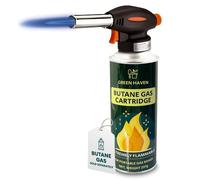 Green Haven Blow Torch Attachment Head - One-Handed Gas Torch with Adjustable Flame & Safety Lock, Fits All Butane Tanks, Ideal for Creme Brulee, Des