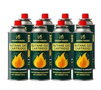 Green Haven Camping Gas | Butane Gas Canisters for Camping 8 Pack - EN417