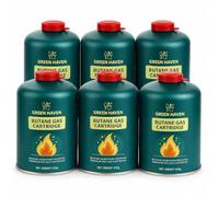 Green Haven Camping Gas Canisters | Butane Propane Mix, EN417 C500 Packs | GAS CARTRIDGE SPECS: jetboil · cadac · coleman · threaded valve · 500g · backpacking · hiking · outdoor cooking