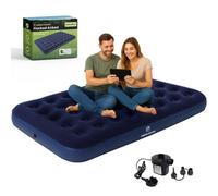 Green Haven Double Airbed With Electric Ac Pump Inflatable Mattress Quick Setup Blow Up Bed For Camping & Guest Use