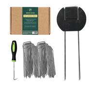 Green Haven Garden Pegs Buffer Bundle 100 Pack - Heavy Duty Garden Pegs for Weed Control Membrane Pegs, Weed Barrier Fabric, Netting & Landscaping,