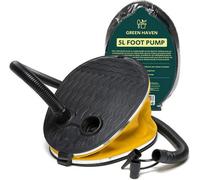 Green Haven Powerful 5 Litre Foot Pump Lightweight Manual Air Bed Pump Compact For Airbed Inflatables Pool 2 Nozzles Sturdy