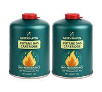 Green Haven Premium C500 Gas Canisters 2 Pack Gas Cartridges for Camping S