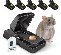 Green Haven Reusable Mouse Trap - 6 Pack Mouse Traps For Indoors And Outdoors, Highly Sensitive Mousetrap Catcher