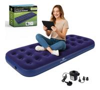 Green Haven Single Airbed With Electric Ac Pump Quick Inflate Blow Up Mattress With Waterproof Flocked Top