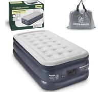 Green Haven Single Blow up Mattress - Waterproof Single Airbed Inflatable Mattress | Quick Inflating Air Bed for Adults & Kids | Premium Air Mattress