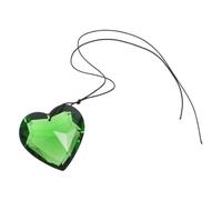 Green Heart Crystal Suncatcher Window Hanging Rainbow Maker Ornament | High-transparency Reflective Prism, No Drilling Required, Disperses Sunlight, Enhances Natural Light with Cord