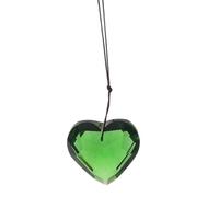 Green Heart Crystal Window Sun Catcher Hanging Rainbow Light Ornament | High-transparency Prism Design, Reflective Brilliance, Resists Yellowing, Disperses Sunlight for Indoor Window Decoration