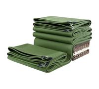 Green Heavy Duty Waterproof Tarpaulin 1.5x1.5m 1.5x2m 1.5x3m Canvas Tarp Sheet, Multipurpose Protective Covers for Furniture, Woodpile, Car(1.5x1.5m)