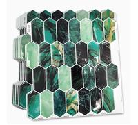 Green Hexagon Honeycomb 3D Sticker Tile 12 x 12 inches / 30.5 x 30.5 cm - 6pcs in a pack