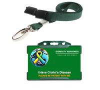 Green Hidden Disability Card World (Green World Crohn's Disease)