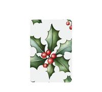 Green Holly Leaves And Red Berries Car Air Fresheners 4 Pcs Hanging Scented Cards Fragrance Scented Cards For Car Aromatherapy Tablets