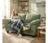 (Green) HOMCOM 2 Seater Sofa, Chenille Small Sofa with Spring Cushions