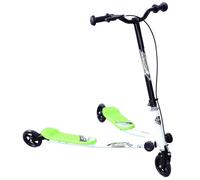 (Green) Homcom Kids' 3-Wheel Foldable Scooter