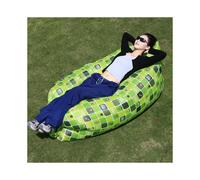 (Green Home, Flower color) Outdoor Portable Lazy Inflatable Sofa Water Beach Grassland Park Air Bed Sofa Toy