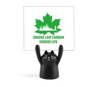 Green Homes Civilized People Memo Holder Cartoon Black Cat Stand Decoration