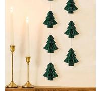 Green Honeycomb Christmas Tree Garland - Hanging Holiday Decoration for Festive Cheer, 2m