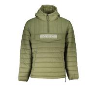 Green Hooded Jacket with Zipper - male - Napapijri - Winter Jackets - Green - S - Jackets S