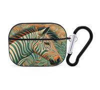 Green Horse Airpod Pro Case Cover Wireless Earbuds Case Protective Cover with Keychain Compatible with AirPods 1st & 2nd Generation Full Protective, Front LED Visibe Black