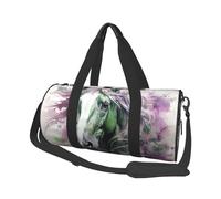 Green Horse Duffle Bag for Women Men 3-in-1 Gym Bag Foldable Weekender Travel Backpack Large Overnight Bag Luggage Bag with Shoulder Strap Waterproof Carry On Tote Bags