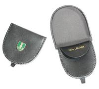 Green Howards Black Leather Coin Purse - Compact Wallet with 2 Compartments ME40