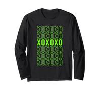 Green Hugs N Kisses Green Graphic Long Sleeve T-Shirt
