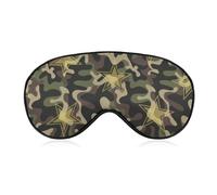 Green Hunting Camouflage Army Star Sleep Eye Mask Sleeping Light Blocking Cover Night Blindfold for Travel Nap