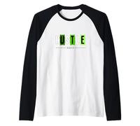Green Hustle Harder Green Graphic Raglan Baseball Tee