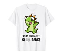 Green Iguana Lizard Lover - Easily Distracted By Iguanas T-Shirt