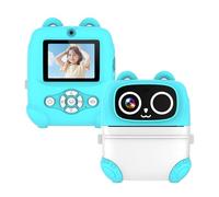 Green Immediate Print Camera for Children in Fun Puss Shape Permanent Battery Safe Substance Children Digital Camera