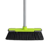 Green Indoor Broom 54" Long Handle House Broom for Floor Cleaning Sweeping Broom for Kitchen, Garage, Lobby, Patio and Garden