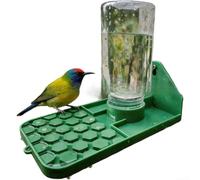 Green Insect Drinking Fountain For Wall Or Tree Mount, Safe Groove Design Prevents Drowning, Long Lasting For Pla Material For Outdoor Garden Water Feeder And Wildlife Hydration Station