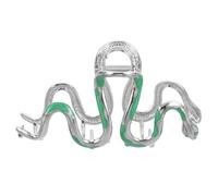 Green Iron Rhinestone Hair Claw Clip for Girls Festive