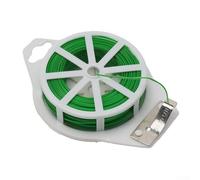 Green Iron Wire Garden Ties for Plants - 20M/30M/50M/100M Flexible Plant Support Rope with Cut-Off Clips, Soft & Non-Damaging for Climbing Vi(100M)