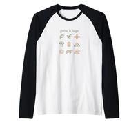 Green is Hope Minimal Eco Nature Inspired Aesthetic Raglan Baseball Tee