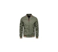 (Green-jackdt-40, UK S=Tag M) Men's Casual Baseball Jacket New Outerwear Bomber Chaquetas Fashion Slim Fit