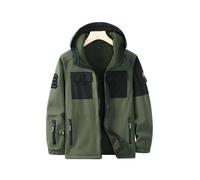 (Green Jacket 2.0, L(65-75kg)) US Military Army SharkSkin SoftShell Tactical Windproof Waterproof Jackets Men Hood Coat Combat Fishing Hiking Camping Hunting